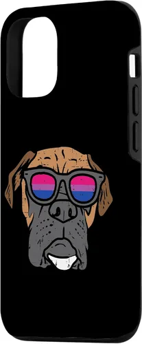 Vista 2 de Funda para iPhone 14 Boxer Dog LGBTQ Bisexual Flag Gay Pride Ally Bi Dog Lover
