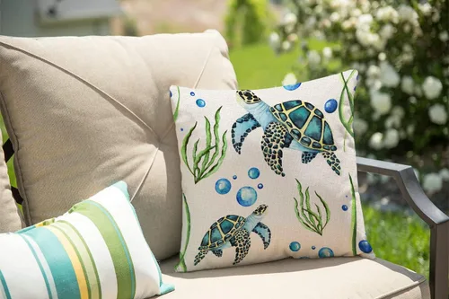 Vista 56 de Solekla Funda de almohada cuadrada de lino y algodón con flores blancas y negras, funda de cojín decorativa para sofá de 18 x 18 pulgadas Sl157