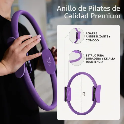 Vista 6 de Pilates Ring and Ball Set with Video Tutorials, 10-in-1 Home Pilates Kit