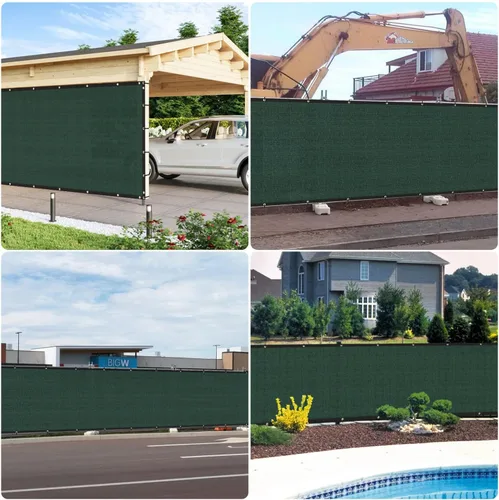 Vista 2 de E&K Sunrise - Rejilla para valla de privacidad de 8 x 12 pies con ojales, para exteriores, protección contra rayos UV, para patio trasero, jardín