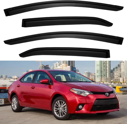 Vista 119 de YQAUTEC - Viseras para ventana, protectores contra la lluvia, compatibles con Subaru WRX 2015-2021, deflectores de viento para ventanas, viseras