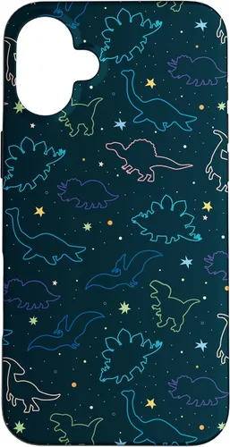 Vista 23 de Funda con diseño de dinosaurio de color lindo para iPhone 17