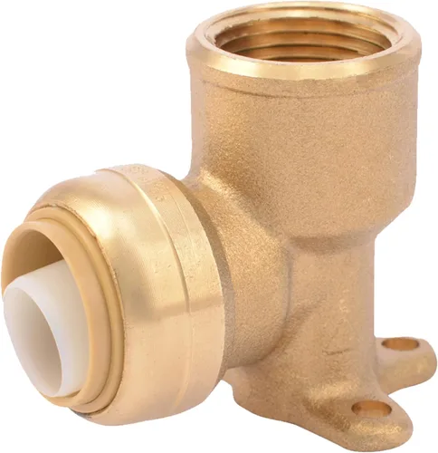 Vista 5 de SharkBite Codo de oreja de caída de 1/2 pulgada x 1/2 pulgada, FNPT, Empuje para conectar accesorios de plomería de latón, tubo PEX, cobre, CPVC