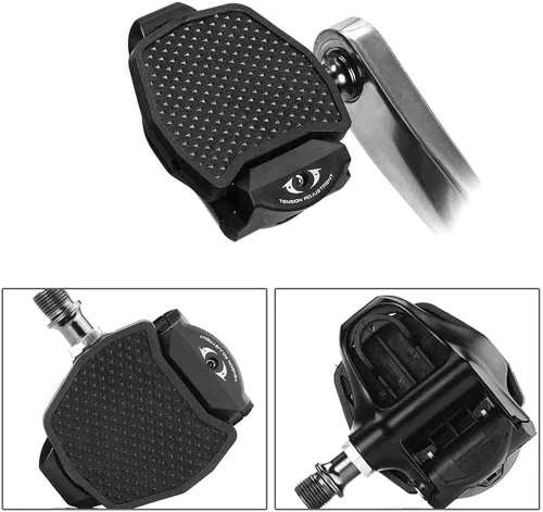 Vista 4 de Thinvik Pedal de carretera sin clip convertido a pedal de plataforma universal Adaptadores para pedal de sistema Shimano SPD-SL