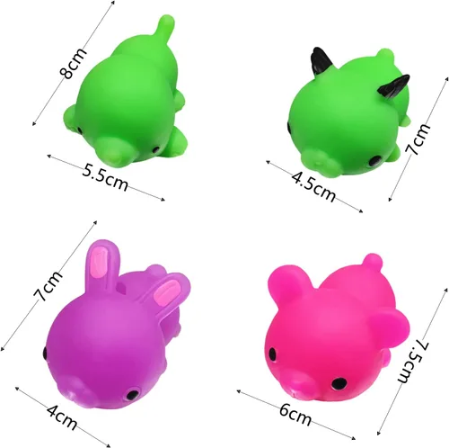 Vista 8 de Giant Mochi Squishy Paquete de 8 adorables animales suaves y esponjosos, juguete para aliviar el estrés, recuerdo de fiesta para niños