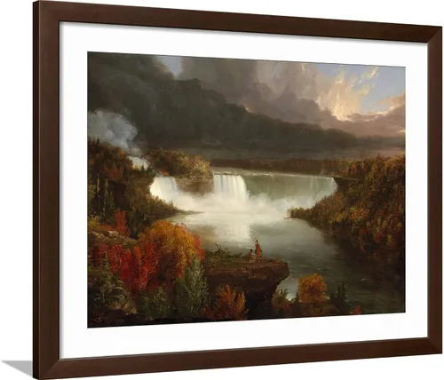 Vista 8 de ART.COM Lienzo enmarcado para pared, vista lejana de las cataratas del Niágara, 1830 por Thomas Cole, decoración escénica, 16 x 12 pulgadas, marco