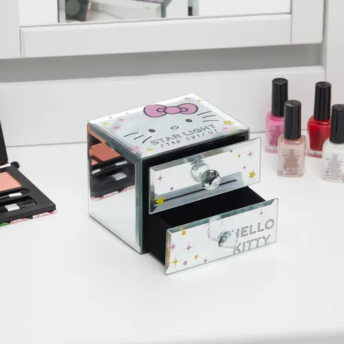 Vista 3 de Sanrio Hello Kitty Star Bright Mirror - Joyero de cristal con licencia oficial de Hello Kitty