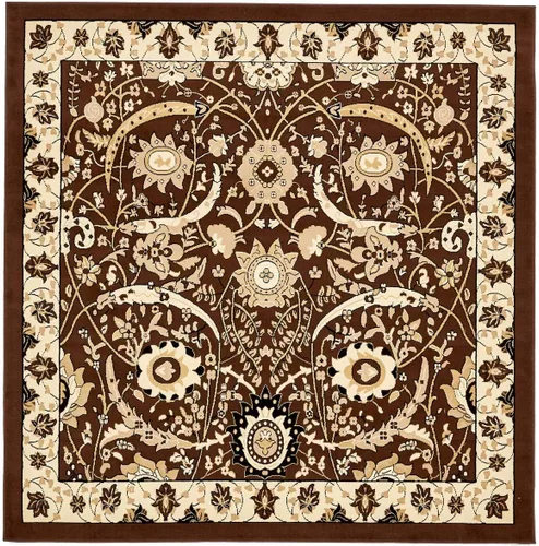 Vista 56 de Unique Loom Espahan Collection - Alfombra de área Cape Cod (2 pies 2 pulgadas x 3 pies 1 pulgada, rectangular, azul/negro)