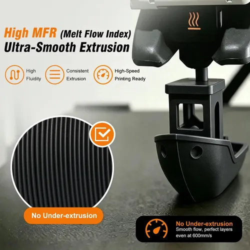 Vista 3 de Kingroon Paquete de filamento PLA de alta velocidad para impresora 3D de 1.75 mm, filamento rápido para impresora 3D para impresión hiper rápida