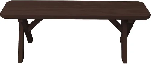 Vista 104 de Furniture Barn USA Pine - Banco cruzado de 2 pies, color negro