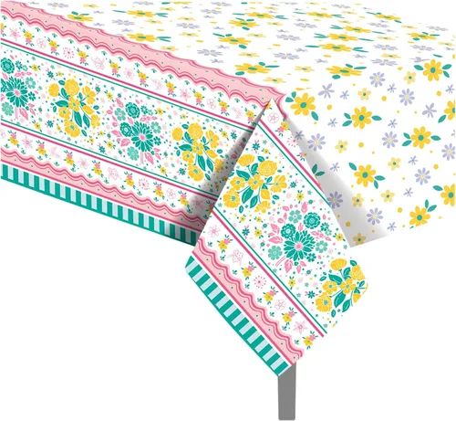 Vista 47 de 1 paquete de mantel de plástico con diseño de bandera americana del 4 de julio para fiesta, 54 x 87 pulgadas de largo, mantel rectangular para bufé