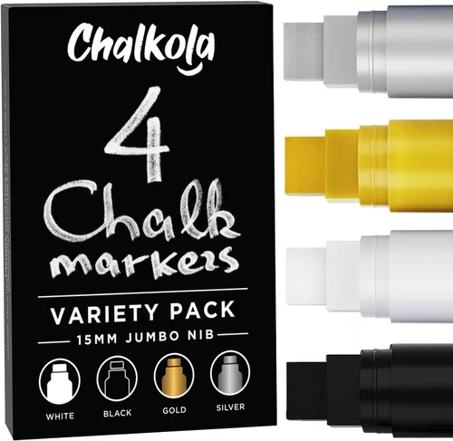 Vista 14 de Chalkola Marcadores de ventana de auto jumbo de 0.59 pulgadas para vidrio lavables