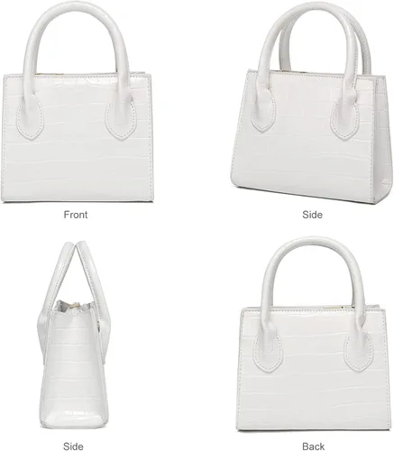 Vista 5 de CATMICOO Mini bolso de moda para mujer, bolso pequeño y mini bolso con patrón de cocodrilo