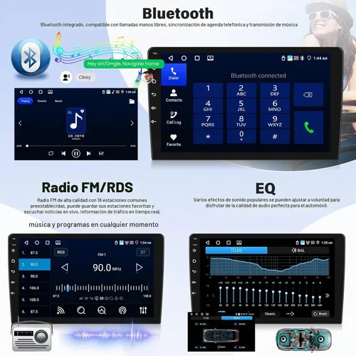 Vista 4 de [4+128G] Estéreo de radio de coche Android 15 para Honda Civic 2001-2005