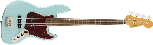 Vista 7 de Squier Classic Vibe 60s Jazz Bass, Sunburst de 3 colores, diapasón de laurel