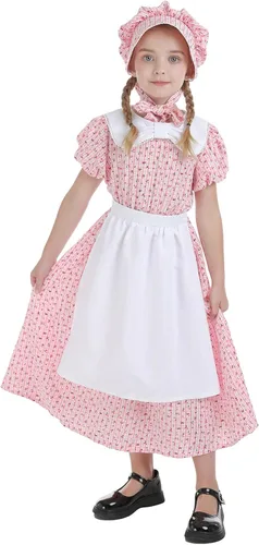 Vista 84 de Nuoqi - Vestidos de pionera para niñas, disfraz colonial