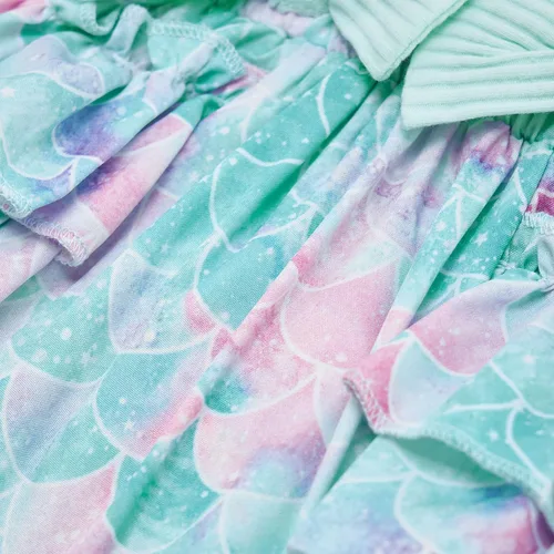 Vista 8 de UNICOMIDEA Ropa de bebé para niñas de 0 a 18 meses, body de manga con volantes y diadema