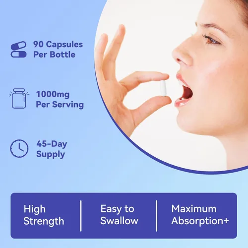 Vista 7 de Suplemento NAD+ de 1000 mg, suplemento liposomal de ribósido de nicotinamida NAD con resveratrol y quercetina para mujeres y hombres - 90 cápsulas