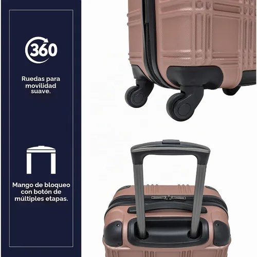 Vista 5 de Ben Sherman Nottingham - Maleta rígida de viaje, Rose gold), 180352RG Oro rosa