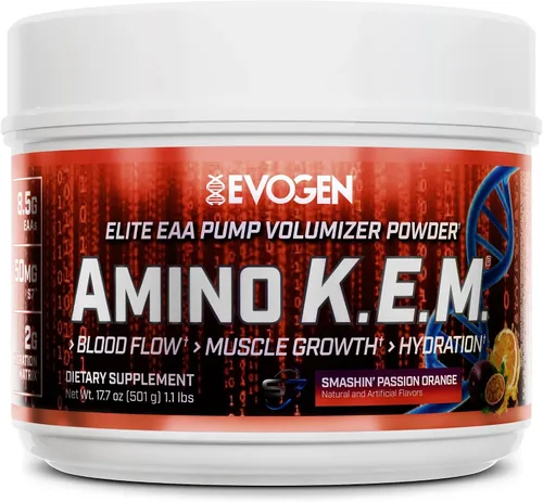 Vista 12 de Evogen Amino K.E.M. - Volumizador de Bomba en Polvo EAA y BCAA Suplemento de Aminoácidos BCAA para Flujo Sanguíneo, Crecimiento Muscular e