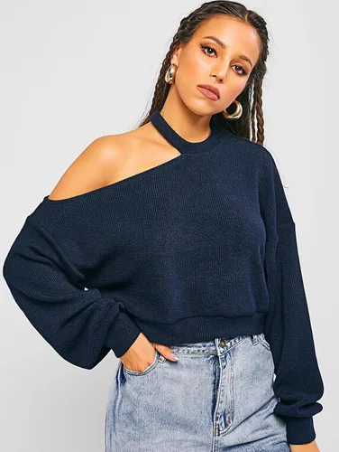 Vista 2 de ZAFUL Suéteres casuales de punto cruzado para mujer