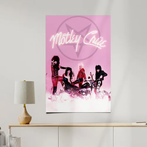 Vista 5 de Desert Cactus Motley Crue Póster 11 x 17 Pulgadas para Habitación y Oficina, Decoración Oficial para Fans (11x17 pulgadas, Diseño 2, Papel)