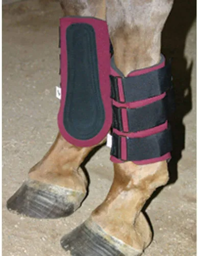 Vista 3 de Dura-Tech Botas de férula de caballo multiusos Protección contra impactos de tendón Carcasa de neopreno de 3/8 pulgadas Cuero acolchado