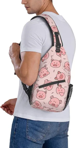 Vista 7 de Bolso bandolera impreso personalizado para mujeres y hombres, mochila cruzada para el hombro, bolsas de pecho, gimnasio, viajes, senderismo, mochila