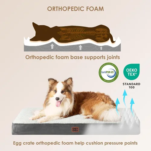Vista 3 de EHEYCIGA Camas ortopédicas para perros, cama para perros con funda extraíble lavable, todos los tamaños de perros