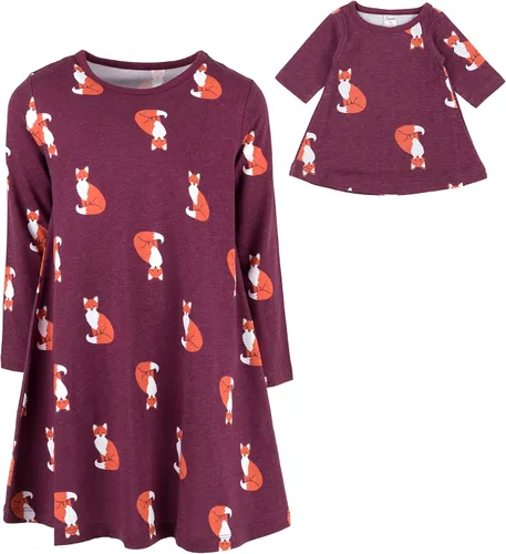 Vista 2 de Leveret - Conjunto de vestidos a juego para niña y para muñeca, 100% algodón, gran variedad de estilos, (tallas de 2 a 14 años)