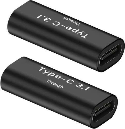 Vista 5 de Pastall Paquete de 5 adaptadores USB C hembra a hembra. Extensor Usbc. Acoplador USBC soporta transferencia de datos de hasta 10 Gbps y carga rápida