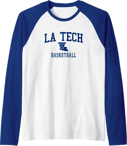 Vista 7 de Louisiana Tech Bulldogs - Camiseta de béisbol raglán para baloncesto, Negro