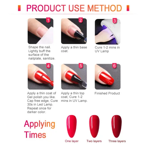 Vista 9 de VENALISA - Esmalte de uñas en gel, 0.4 onzas fluidas (12 ml) color púrpura vórtice, gel semipermanente, para manicura en casa de arte en uñas