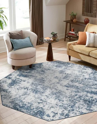 Vista 16 de Unique Loom Eos Collection - Alfombra rectangular de 2 pies x 3 pies 1 pulgada, color rosa clavel y marfil