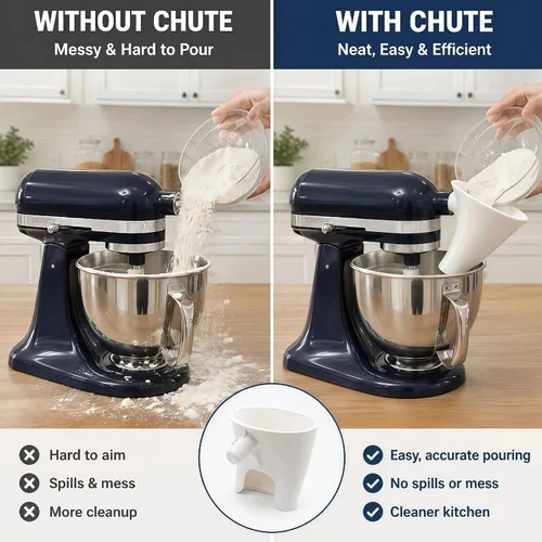 Vista 3 de Accesorio de canal de vertido compatible con batidora de pie KitchenAid