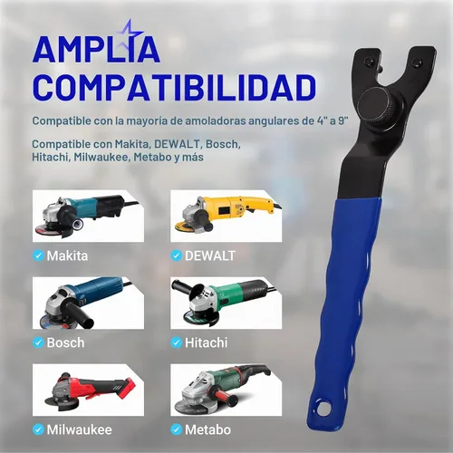 Vista 3 de BlueStars SEWA20 - Llave inglesa ajustable para amoladora de tuerca