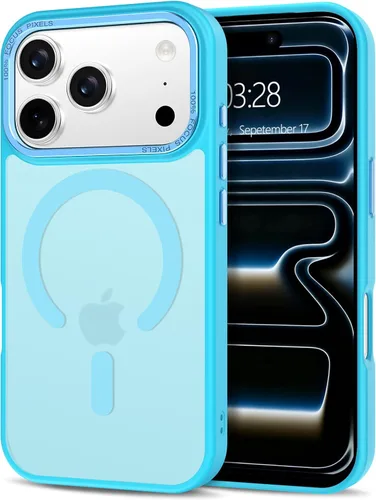 Vista 164 de Anuck - Funda magnética para iPhone 11 compatible con MagSafe, carcasa trasera mate translúcida dura, borde de TPU, delgada, resistente a impactos