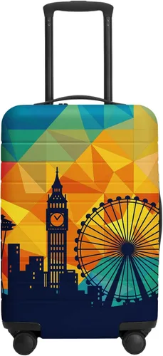 Vista 30 de URBEST Funda protectora para maleta, antiarañazos y suciedad, Otoño de vidrieras