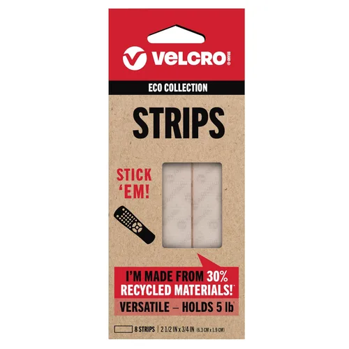 Vista 15 de Velcro Brand ECO Collection Cintas, Tiras de Resistencia Industrial 3 pulgadas x 1 3/4 pulgadas, Materiales Sostenibles 40% Reciclados, 2
