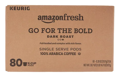 Vista 9 de Amazon Fresh 80 unidades de K-Cups orgánicas de comercio justo, tostado medio de Perú, compatible con cafeteras Keurig