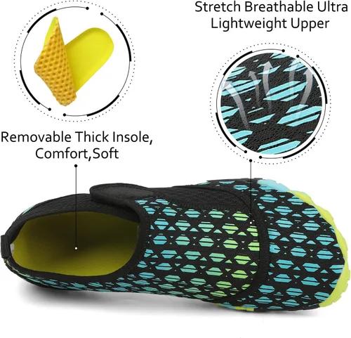 Vista 4 de Zapatos de agua para hombre y mujer, secado rápido, para natación, playa, piscina, calcetines de yoga para senderismo, caminar, buceo, surf