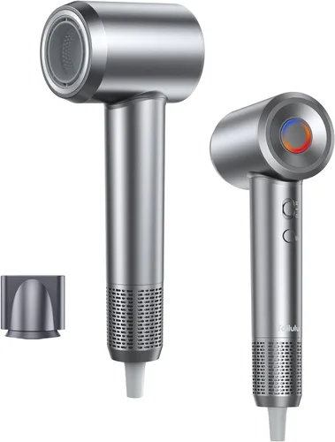 Vista 11 de Secador de pelo, secador de pelo iónico de alta velocidad de bajo ruido con motor de 160000 RPM para secado rápido, secador de pelo portátil