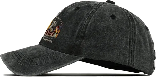 Vista 3 de I Fix Stuff and Know Things - Sombrero para hombre, That's What I Do Hat, I Fix Stuff Hat, I Fix Things and I Know Stuff Hat 1 (negro)