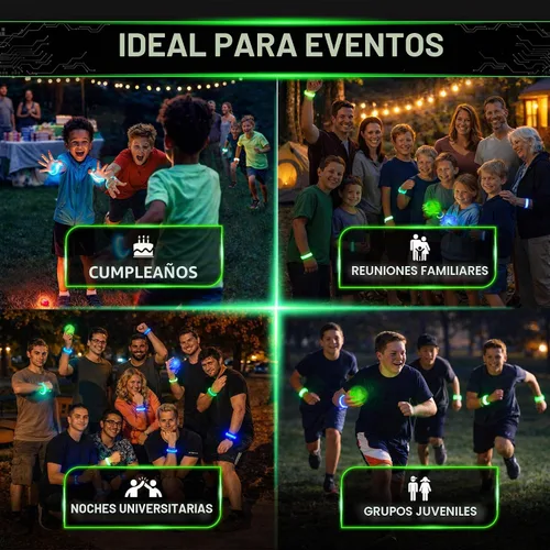 Vista 5 de Juego captura la bandera Redux, un juego nocturno al aire libre para grupos de jóvenes, cumpleaños y equipos, prepárese para una aventura que brilla