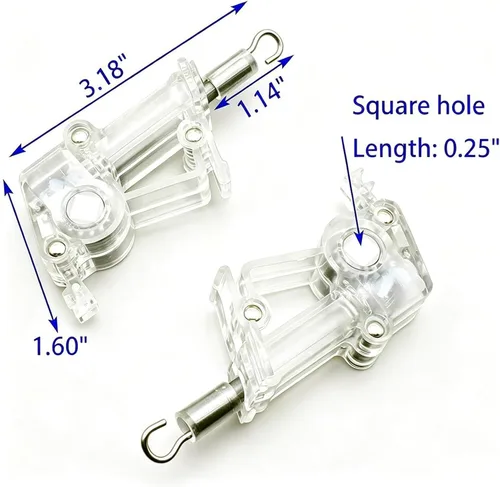 Vista 2 de Varita de carril alto Tilter 4pcs universal cuadrado en forma de engranaje varita Tilter alto riel persianas piezas