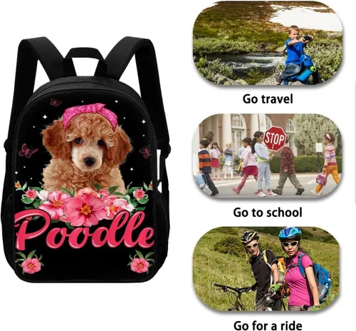 Vista 33 de HUGS IDEA Los animales frescos 3D niños escuela libro bolsa niños impresión mochilas, Baloncesto, Moderno