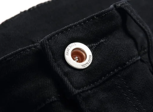 Vista 5 de AITITIA Jeans de motociclista de ajuste regular para hombre