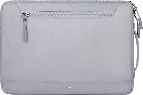 Vista 7 de LANDICI Funda Tipo Sobre Protectora de 360° para Laptop de 14 15 Pulgadas, Impermeable Delgada Bolsa Cubierta para Computadora Compatible