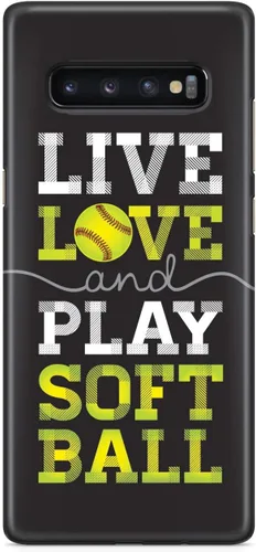 Vista 17 de Inspired Cases - Compatible con iPhone Xs Max - Funda protectora con textura 3D para Apple iPhone Xs Max - Live Love & Play Softbol