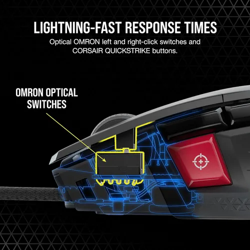 Vista 5 de CORSAIR Ratón para juegos M65 RGB Ultra, FPS sintonizable (renovado)